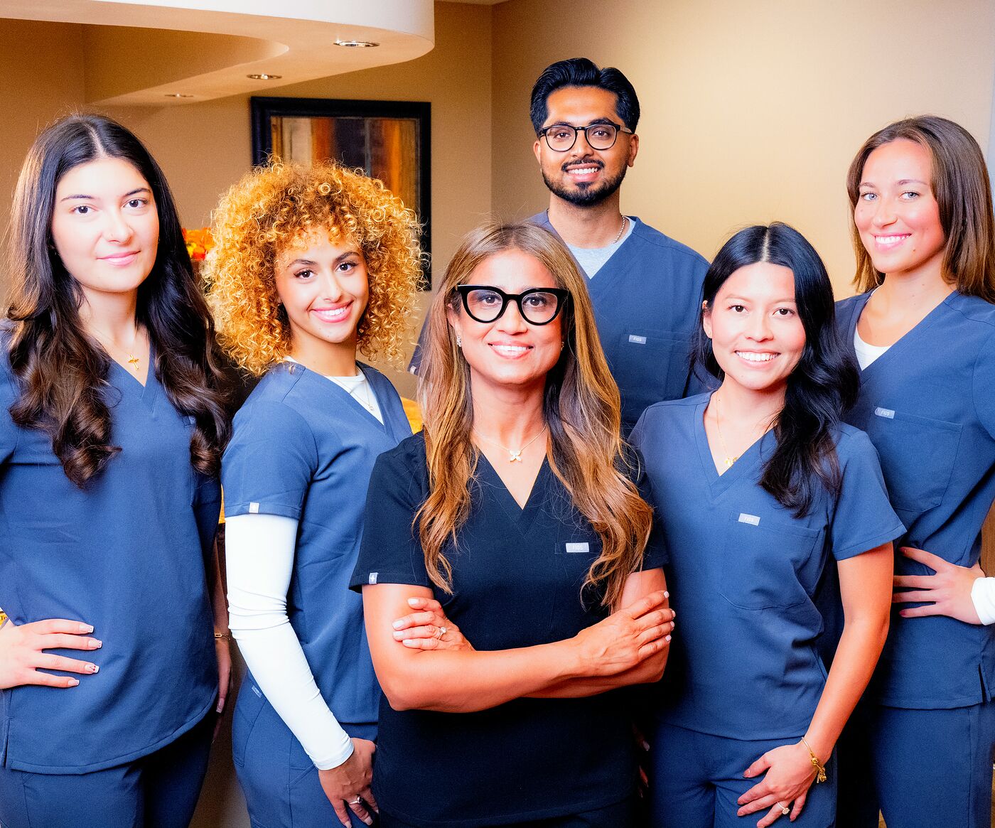 Dr. Suhas Tuli, MD, with the Tuli Eye Care Center team in the Burbank office